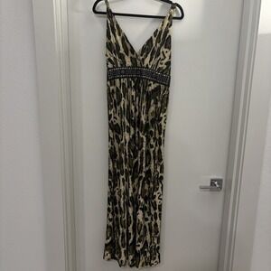 Maxi Halter Shoreline Dress Spaghetti Strap Front With Rivits And Studs L/XL